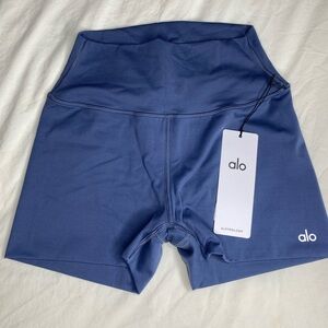 ALO Yoga 3” Softsculpt High-Waist Precision Short Bluestone Navy LARGE NWT